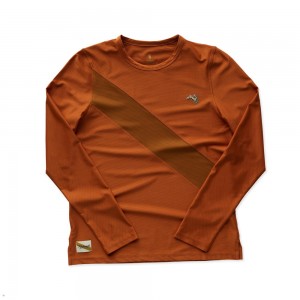 Brick Red/Caramel Tracksmith Van Cortlandt Long Sleeve | Canada 86752-XNBS