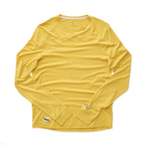 Goldenrod Tracksmith Harrier Long Sleeve | Canada 24173-YXFS