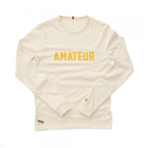 Ivory/Yellow Tracksmith Grayboy Long Sleeve Amateur | Canada 18205-BSAW