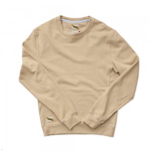 Latte Tracksmith Trackhouse Midweight Crew | Canada 84123-HLMO