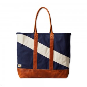 Navy/Ivory Tracksmith Tote | Canada 37185-RQJG