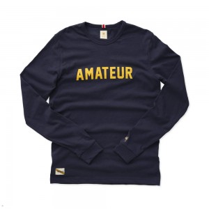 Navy/Yellow Tracksmith Grayboy Long Sleeve Amateur | Canada 01384-ONQD