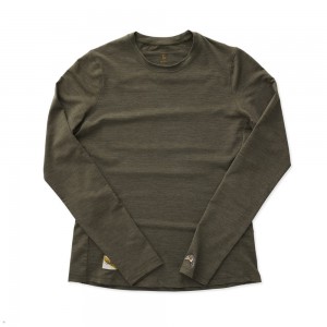 Olive Tracksmith Session Long Sleeve | Canada 59463-NKPZ