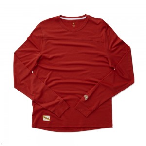 Scarlet Tracksmith Harrier Long Sleeve | Canada 45701-EKIT