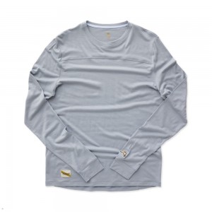 Sky Gray Tracksmith Harrier Long Sleeve | Canada 89271-HDWJ