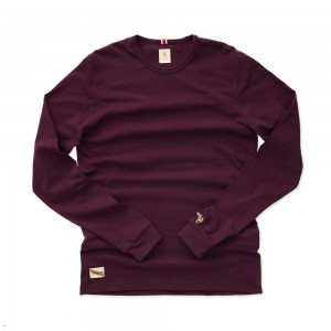 Wine Tracksmith Grayboy Long Sleeve | Canada 17250-HTJB