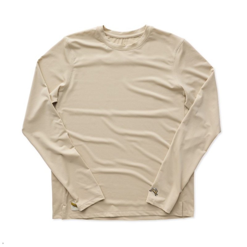 Beige Tracksmith Session Long Sleeve | Canada 60479-SQHB