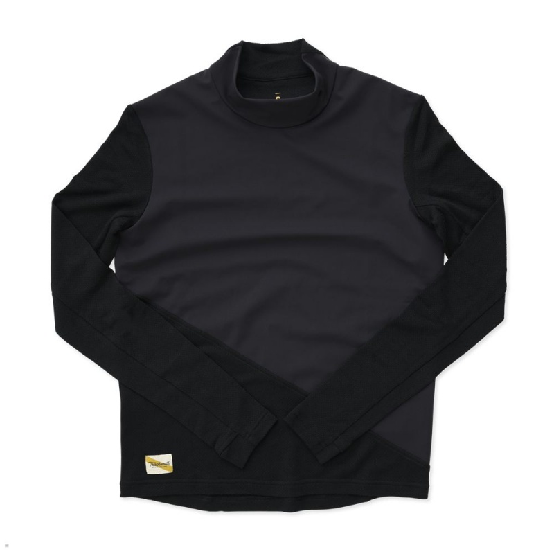 Black Tracksmith NDO Wind-Block Mockneck | Canada 10398-IHLX