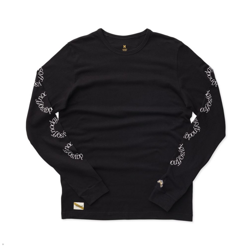 Black Tracksmith No Days Off Long Sleeve | Canada 04625-YVXT