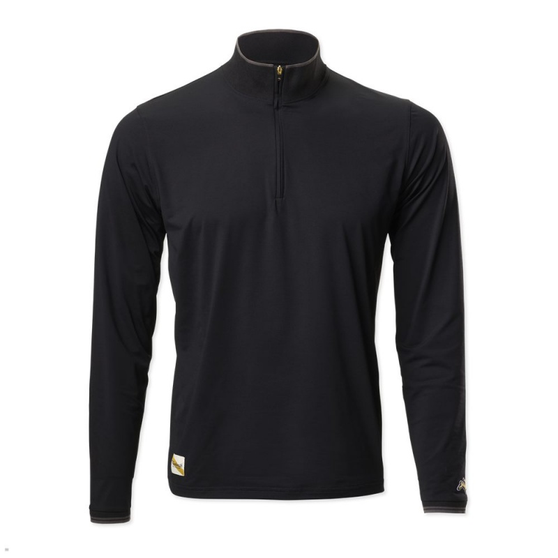 Black Tracksmith Session Quarter Zip | Canada 30942-MFIH