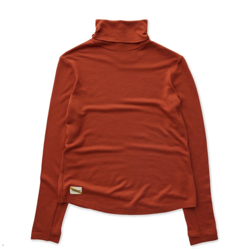 Brick Red Tracksmith Fells Turtleneck | Canada 41639-XUBY