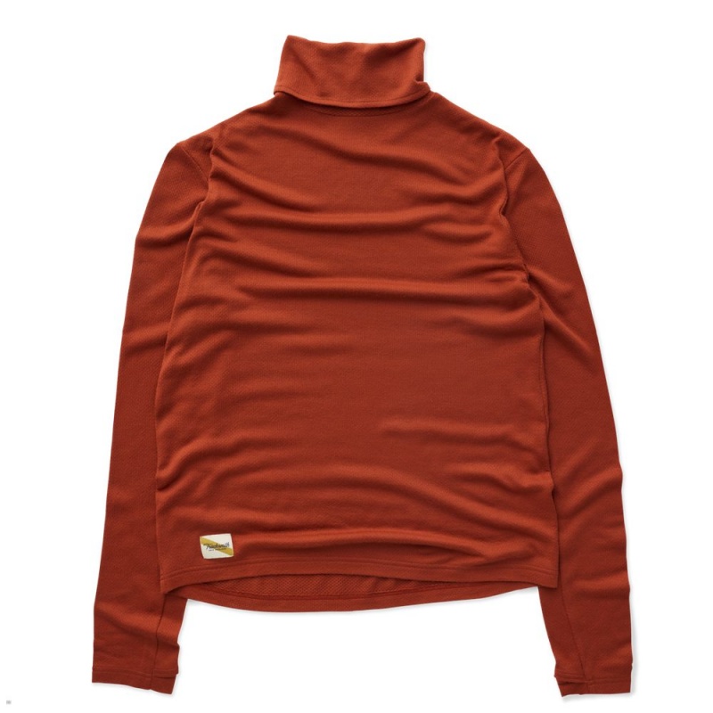 Brick Red Tracksmith Fells Turtleneck | Canada 53812-MWPY