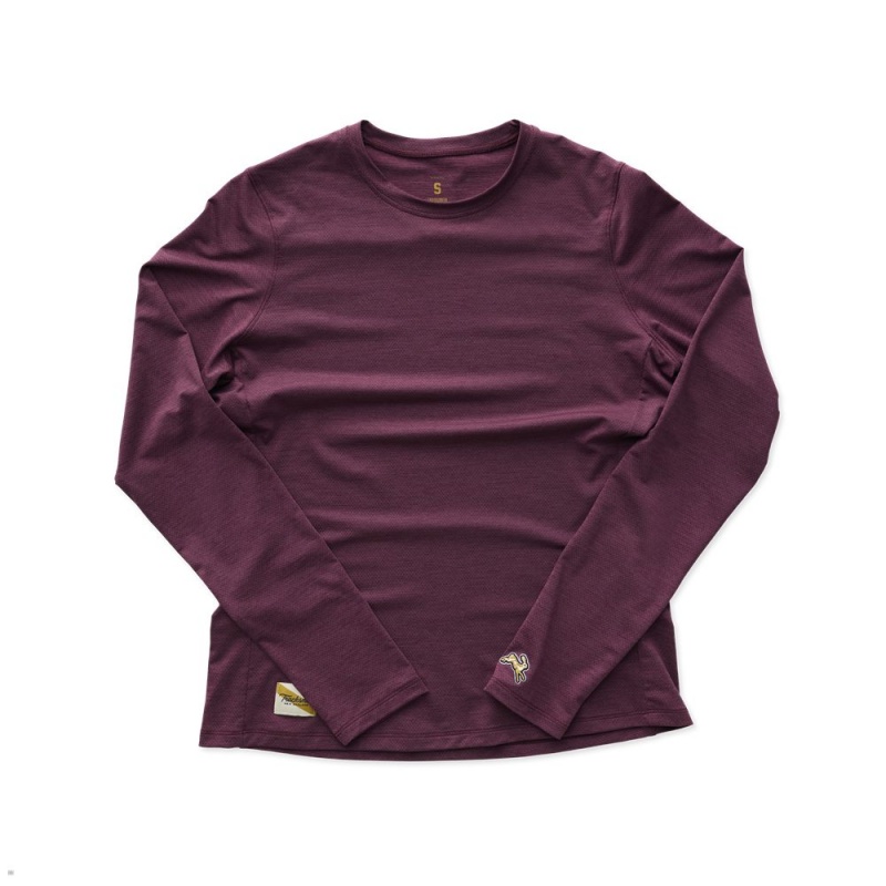 Burgundy Tracksmith Session Long Sleeve | Canada 69403-GJAW