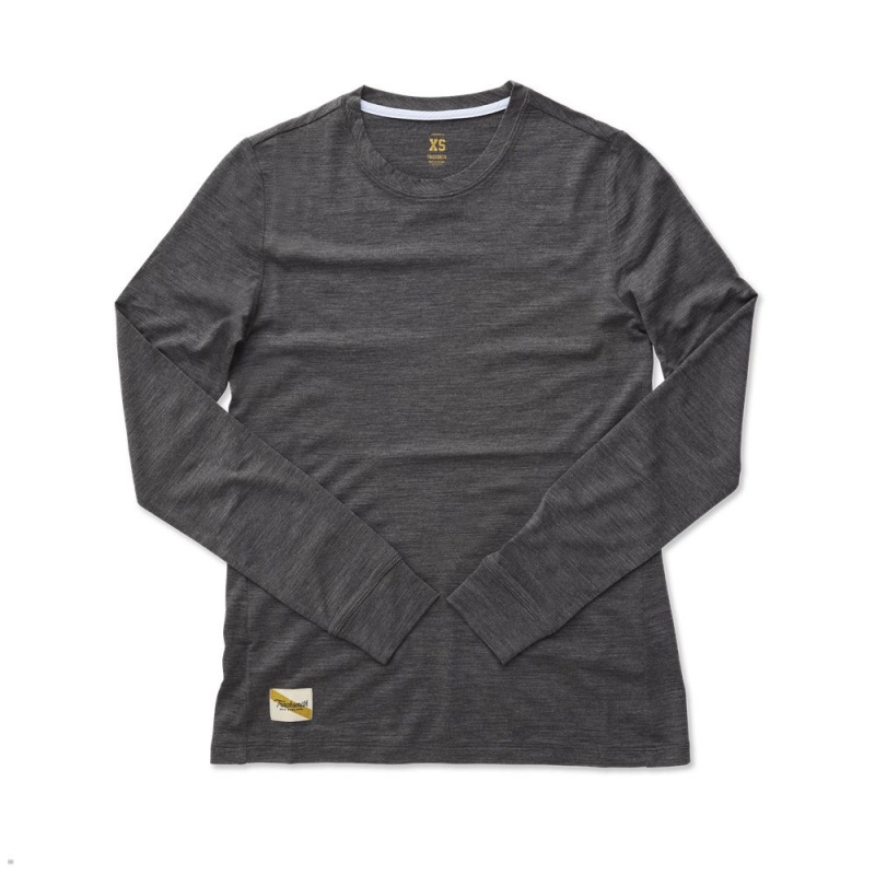 Dark Gray Heather Tracksmith Harrier Long Sleeve | Canada 03571-PVSC