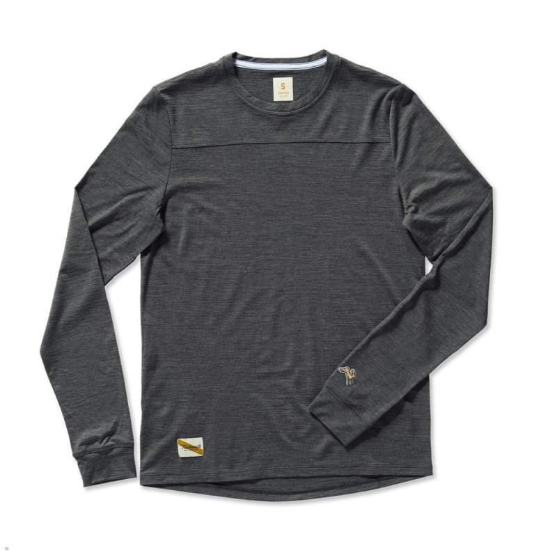 Dark Gray Heather Tracksmith Harrier Long Sleeve | Canada 86203-GOUX