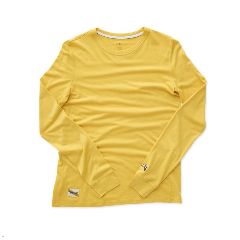 Goldenrod Tracksmith Harrier Long Sleeve | Canada 80421-NBDC