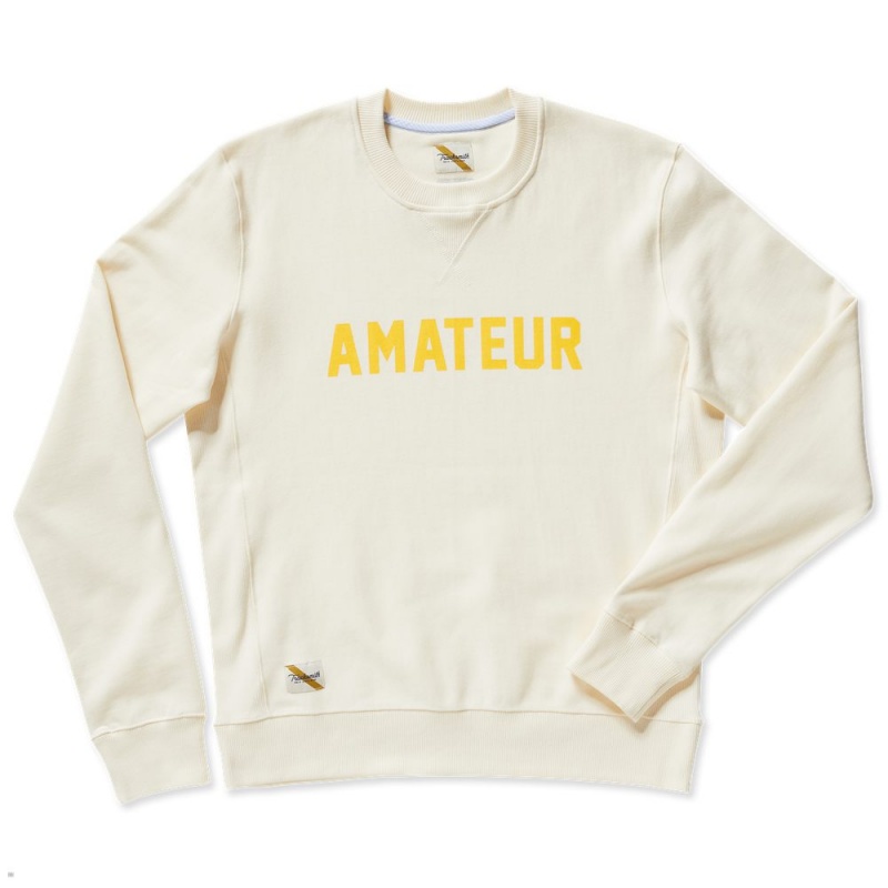 Ivory/Yellow Tracksmith Trackhouse Crew Amateur | Canada 78912-WNLC