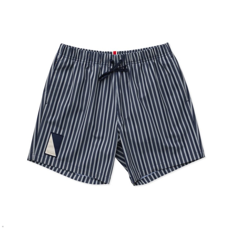 Navy/Ivory Stripe Tracksmith Run Cannonball Run | Canada 42387-GMUV