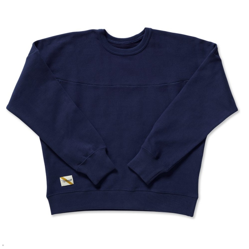 Navy Tracksmith Trackhouse Crew | Canada 01437-PUQS