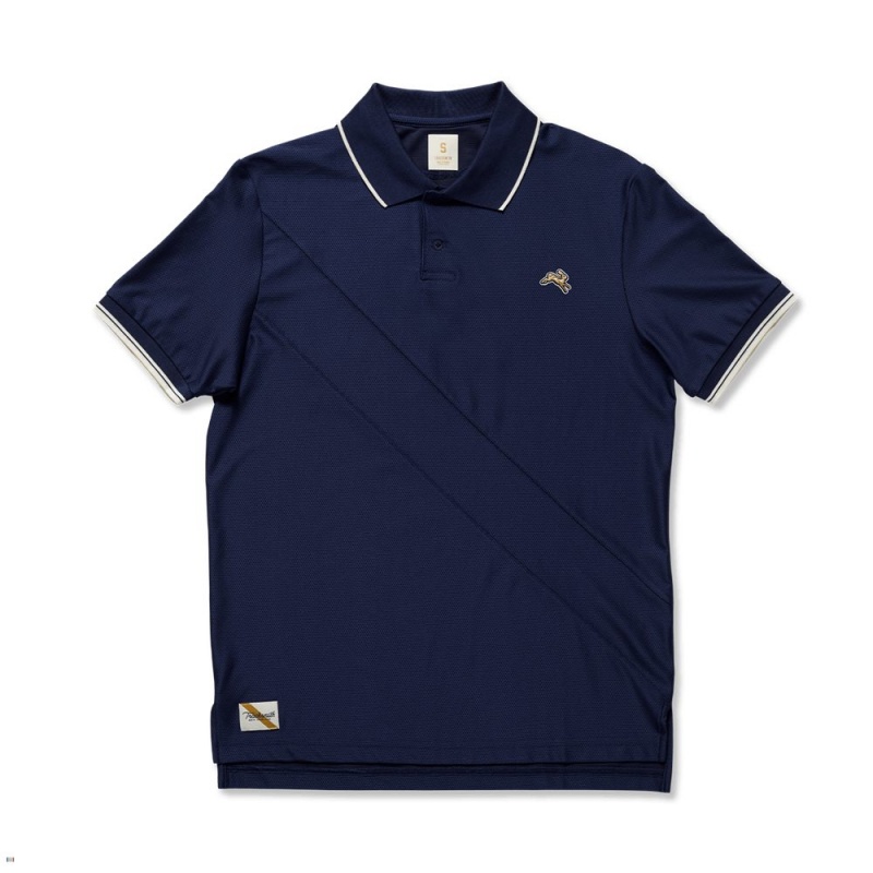 Navy Tracksmith Van Cortlandt Polo | Canada 50496-XQSA