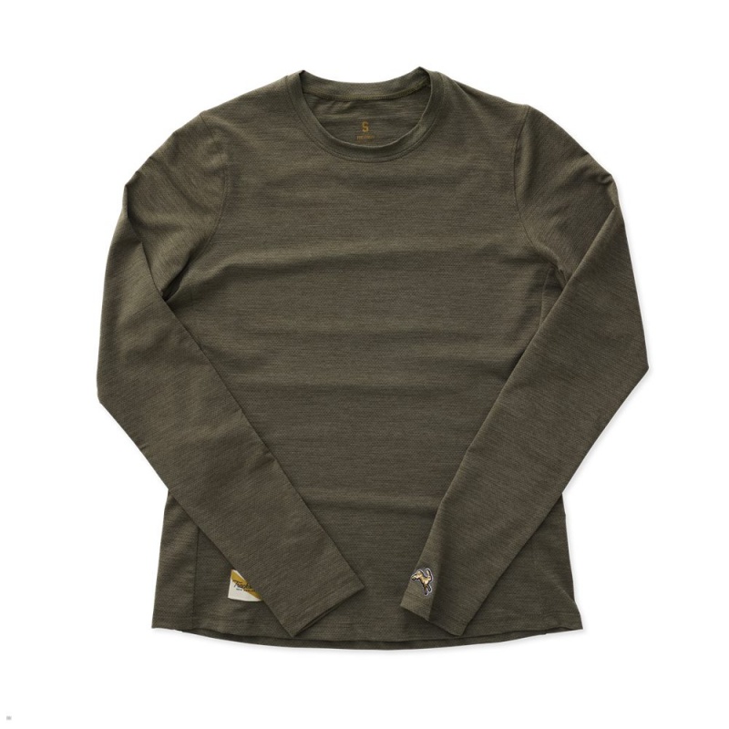 Olive Tracksmith Session Long Sleeve | Canada 59463-NKPZ