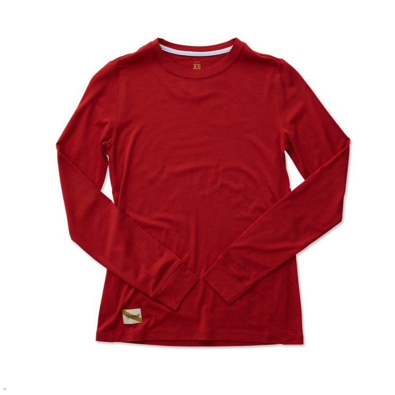 Scarlet Tracksmith Harrier Long Sleeve | Canada 46532-KJYV