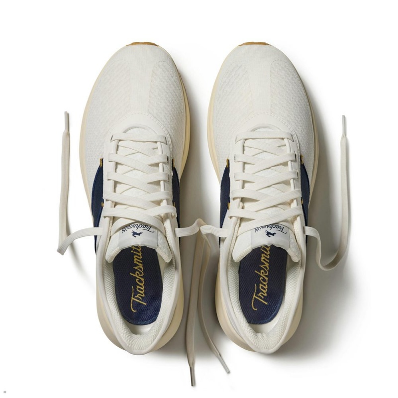 White/Navy Tracksmith Eliot Runner | Canada 21456-OPIN