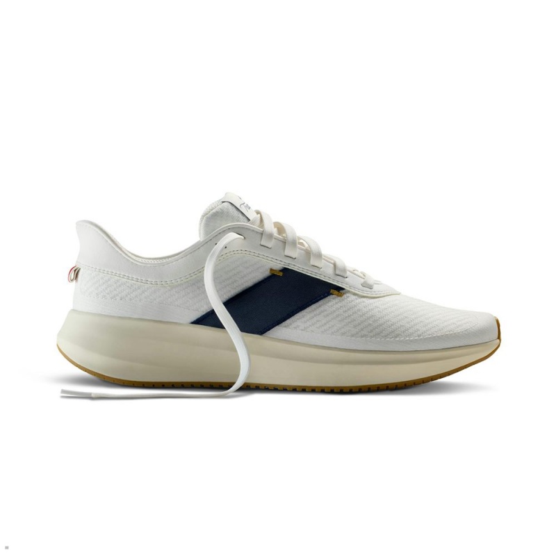 White/Navy Tracksmith Eliot Runner | Canada 21456-OPIN