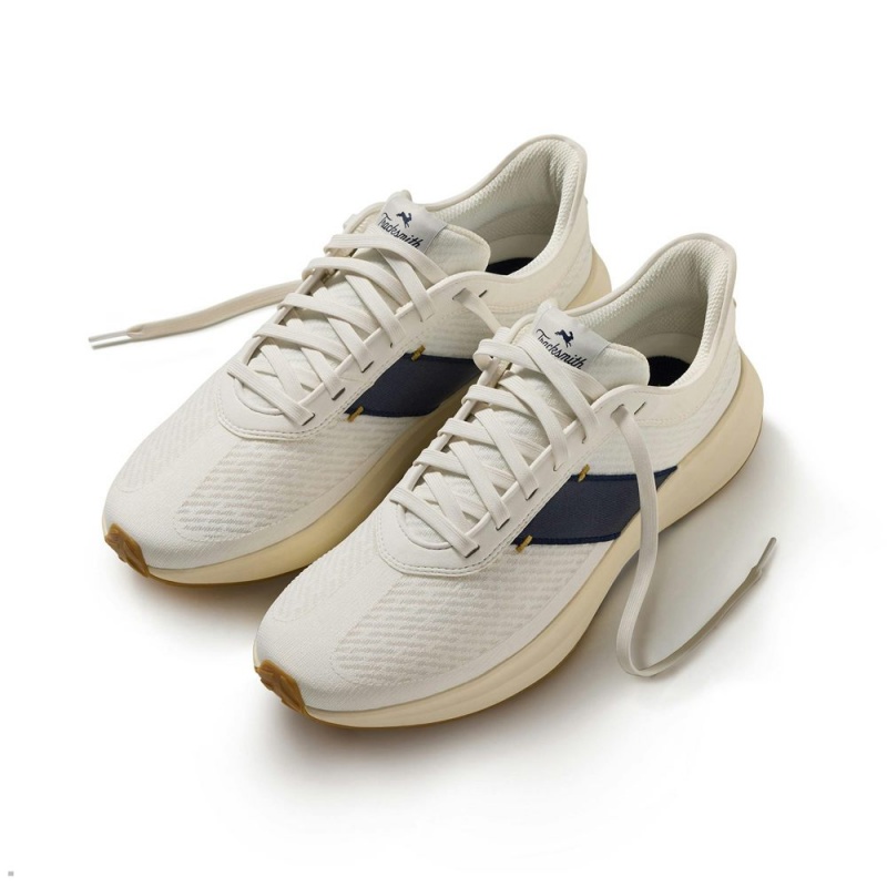 White/Navy Tracksmith Eliot Runner | Canada 21456-OPIN